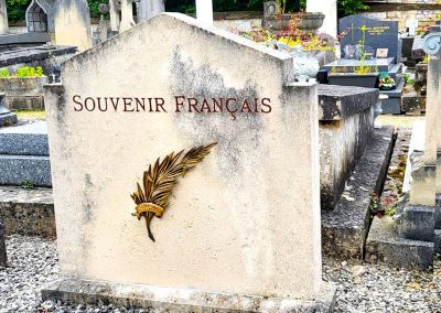 stèle Souvenir français, cimetière Bourillon Chantilly